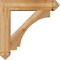 Ekena Millwork Imperial Arts and Crafts Rough Sawn Bracket w/ Offset Brace, Western Red Cedar, 6"W x 24"D x 24"H BKT0604X24X24IMP03RWR - alternate 3